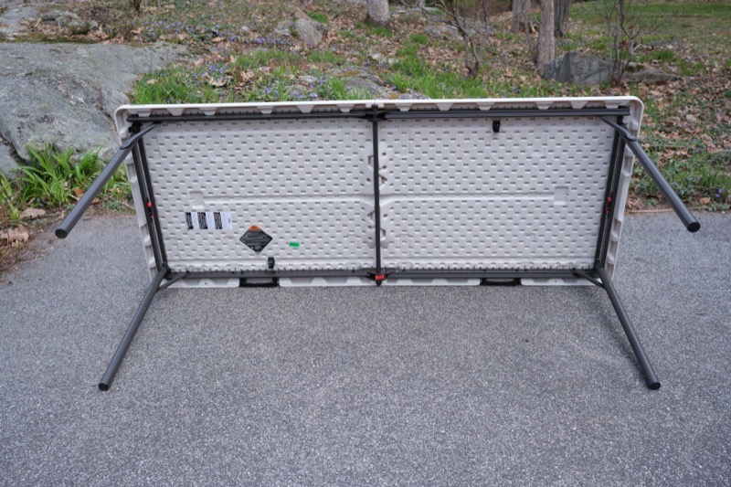 6 foot folding table set up for event rental in Maine