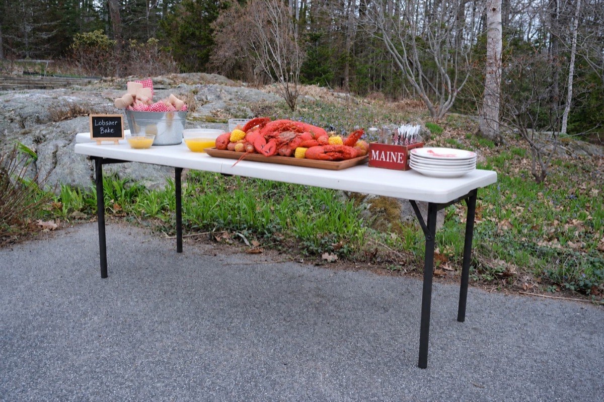 6 foot folding table rental Portland Maine — folds flat for pickup in Yarmouth